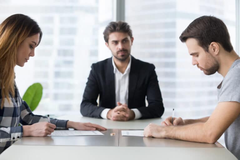 Mesa divorce attorney explaining legal separation to a couple